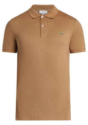 Lacoste logo-patch polo shirt - Brown