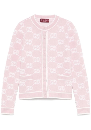 Gucci GG wool bouclé jacquard cardigan - Pink