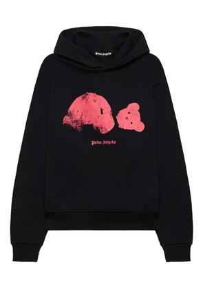 Palm Angels Spray Broken Bear graphic hoodie - Black