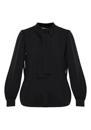 Max Mara tie-fastening puff-sleeve blouse - Black