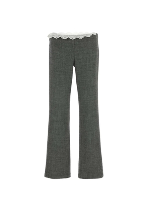 Magda Butrym lace-trim trousers - Grey
