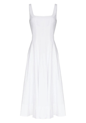 STAUD scoop-neck sleeveless dress - White