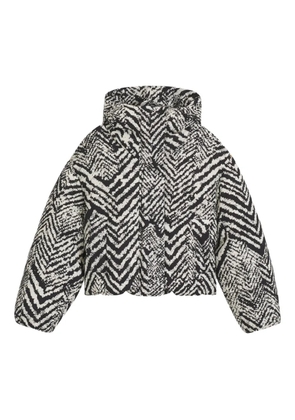 BOSS chevron-pattern puffer jacket - Black