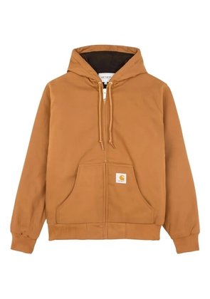 Carhartt WIP logo-patch hooded jacket - Brown