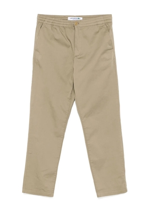 Lacoste logo-patch trousers - Neutrals