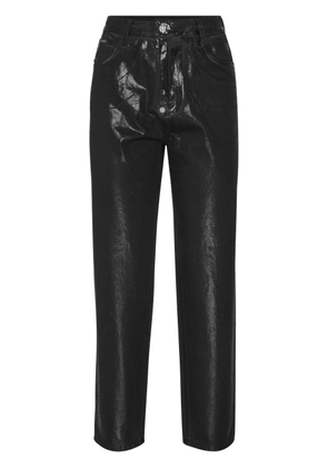 Philipp Plein coated-finish trousers - Black
