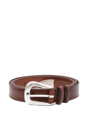 Orciani leather buckle belt - Brown