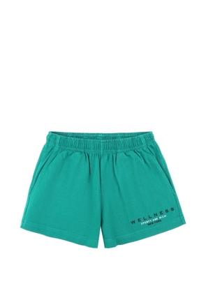 Sporty & Rich spellout-embroidered shorts - Green