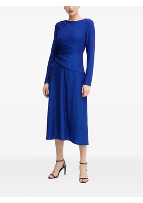 Joseph Ribkoff long-sleeve draped midi dress - Blue