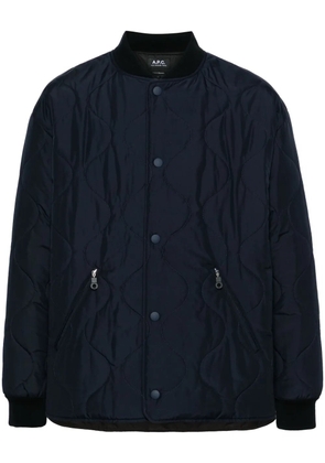 A.P.C. Florent quilted bomber jacket - Blue
