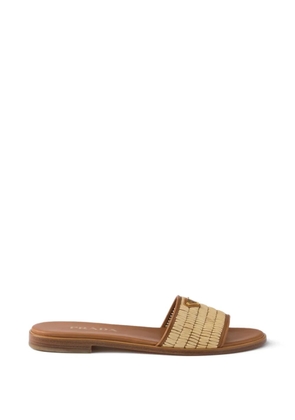 Prada logo-detail sandals - Neutrals