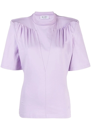 The Attico Jewel cut-out cotton T-shirt - Purple