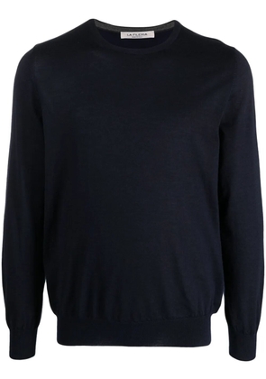 Fileria fine-knit long-sleeved jumper - Blue
