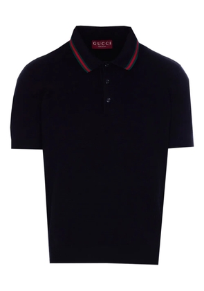 Gucci Web-detail polo shirt - Blue