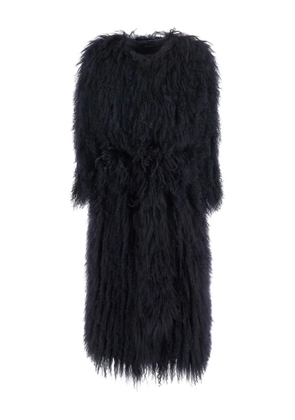 Numerootto Long Lavinia round-neck coat - Blue