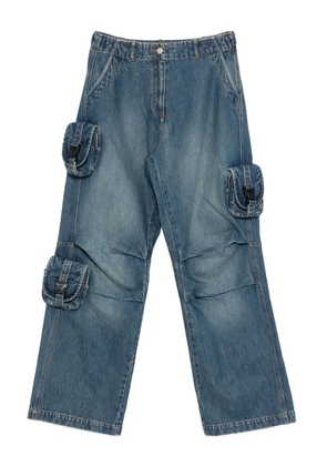 Coperni flap-pocket cotton jeans - Blue