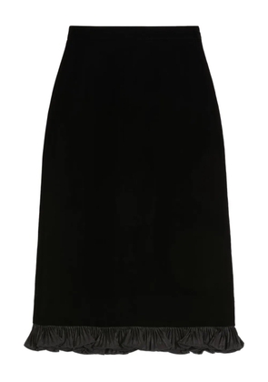 Valentino Garavani sablé velvet skirt - Black