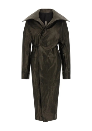 Rick Owens dracucollar belted leather coat - Black