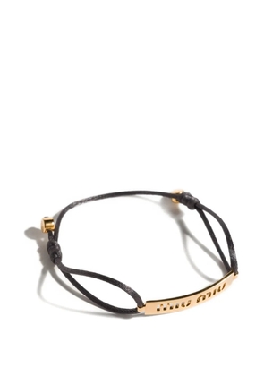 Miu Miu metal and cord bracelet - Gold