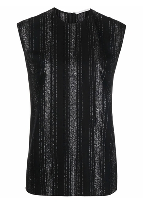 Stella McCartney lurex striped sleeveless blouse - Black