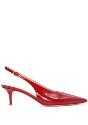Gianvito Rossi leather slingback pumps - Red
