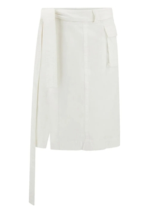 Ferragamo wrap midi skirt - White