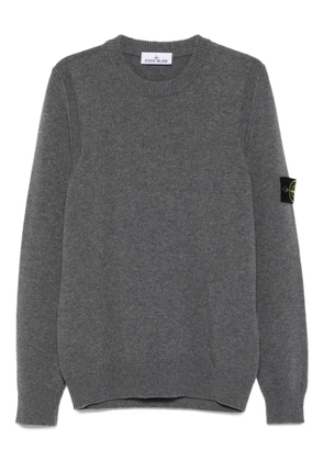 Stone Island crew-neck patch sweater - Grey