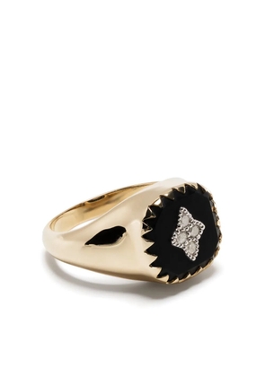 Pascale Monvoisin 9kt yellow gold Pierrot diamond signet ring
