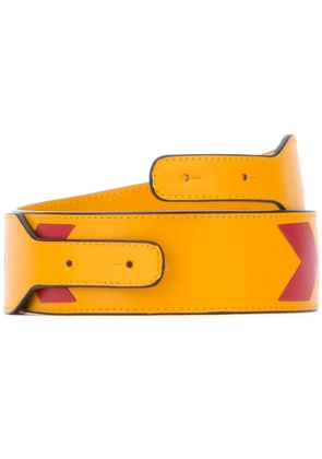 Visone colour-block leather bag strap - Yellow