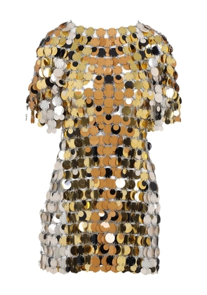 Rabanne chainmail-embellished mini dress - Gold