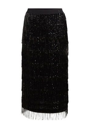 Karl Lagerfeld sequin fringe skirt - Black