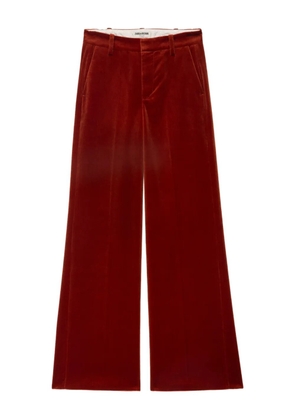 Zadig&Voltaire wide-leg velvet trousers - Red