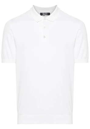 ERALDO knitted cotton polo shirt - White