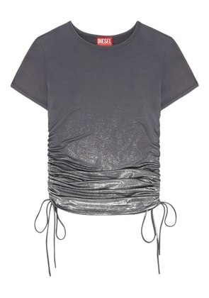 Diesel T-Rey metallic-detail cinched top - Grey