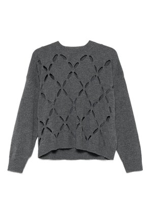 LIU JO cut-out detailed sweater - Grey