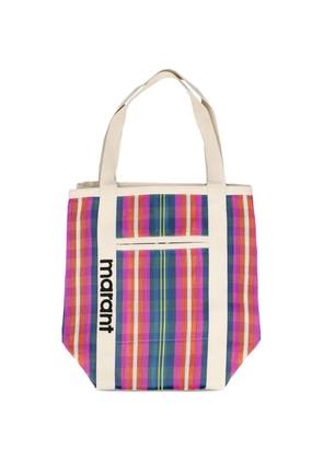 ISABEL MARANT Darwen striped tote bag - Blue