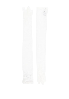 Giuseppe Di Morabito lace-floral gloves - White