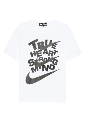 Black Comme Des Garçons x Nike slogan-print T-shirt - White