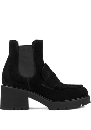 Doucal's elastic-panel ankle boots - Black