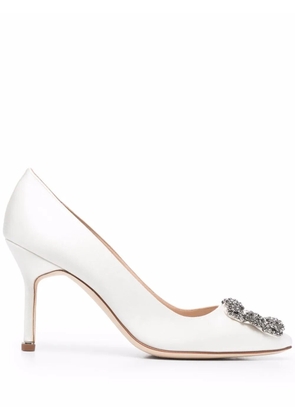 Manolo Blahnik Hangisi buckle-detail pumps - Neutrals