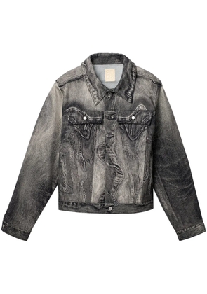 CamperLab swirl-print denim jacket - Grey