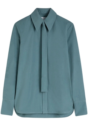 Jil Sander tie-detail cotton shirt - Blue