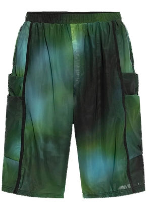 Y-3 printed cargo shorts - Green