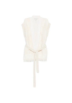 Forte Forte belt fringed jacket - Neutrals