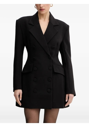 Bardot V-neck mini dress - Black