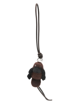 LOEWE Platypus charm felt keyring - Brown