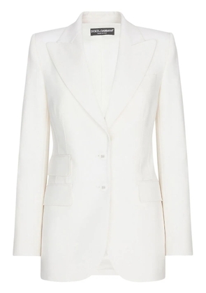 Dolce & Gabbana single-breasted wool blazer - White