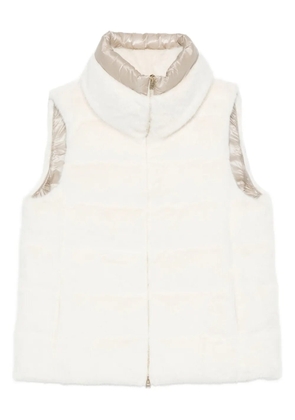 Herno faux-fur sleeveless gilet - White