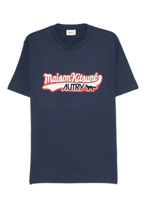 Maison Kitsuné logo-print t-shirt - Blue