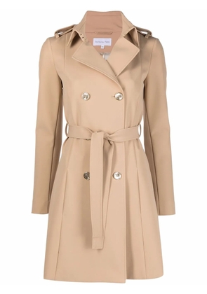 Patrizia Pepe double-breasted belted trench coat - Neutrals